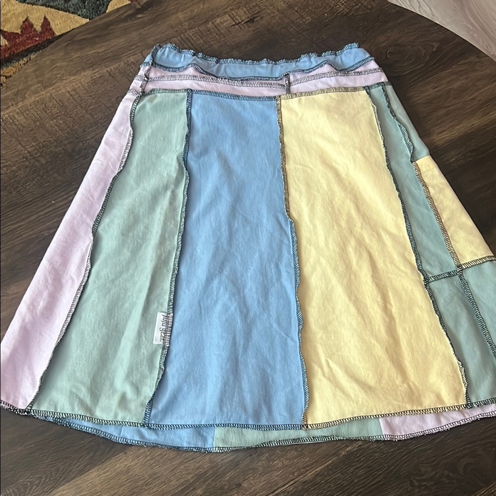JuJu Pastel Patchwork A-Line Skirt SZ small